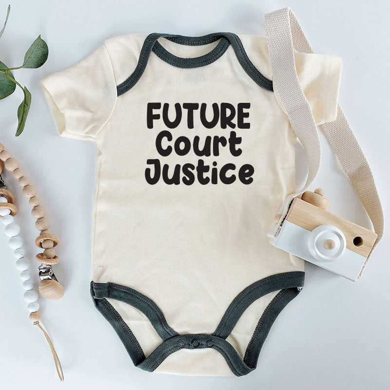 Future court justice baby clothes unisex newborn outfit custom lawyer legal chief supreme justice baby bodysuit