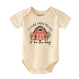 Future Farm helper unisex short sleeve baby bodysuit little farmer outfit coming soon coming home Soon romper long awaited arrival newborn gift