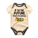 Cute Finance Baby Clothes funny future investment humor bodysuit money joke romper personalized baby gift