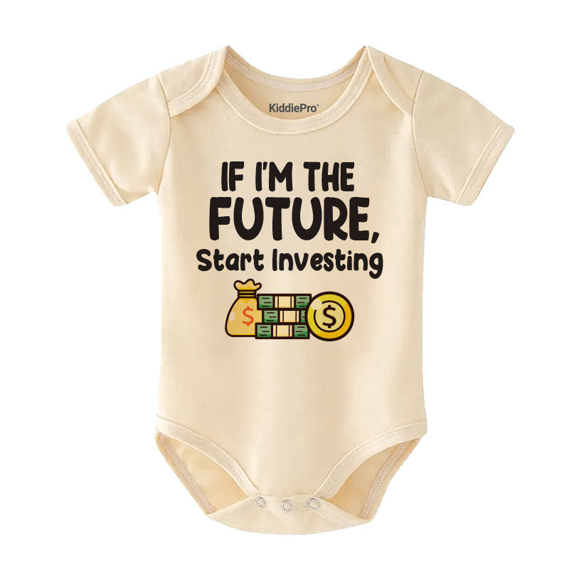 Cute Finance Baby Clothes funny future investment humor bodysuit money joke romper personalized baby gift