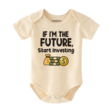 Cute Finance Baby Clothes funny future investment humor bodysuit money joke romper personalized baby gift