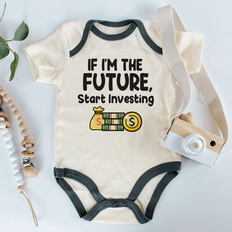 Cute Finance Baby Clothes funny future investment humor bodysuit money joke romper personalized baby gift