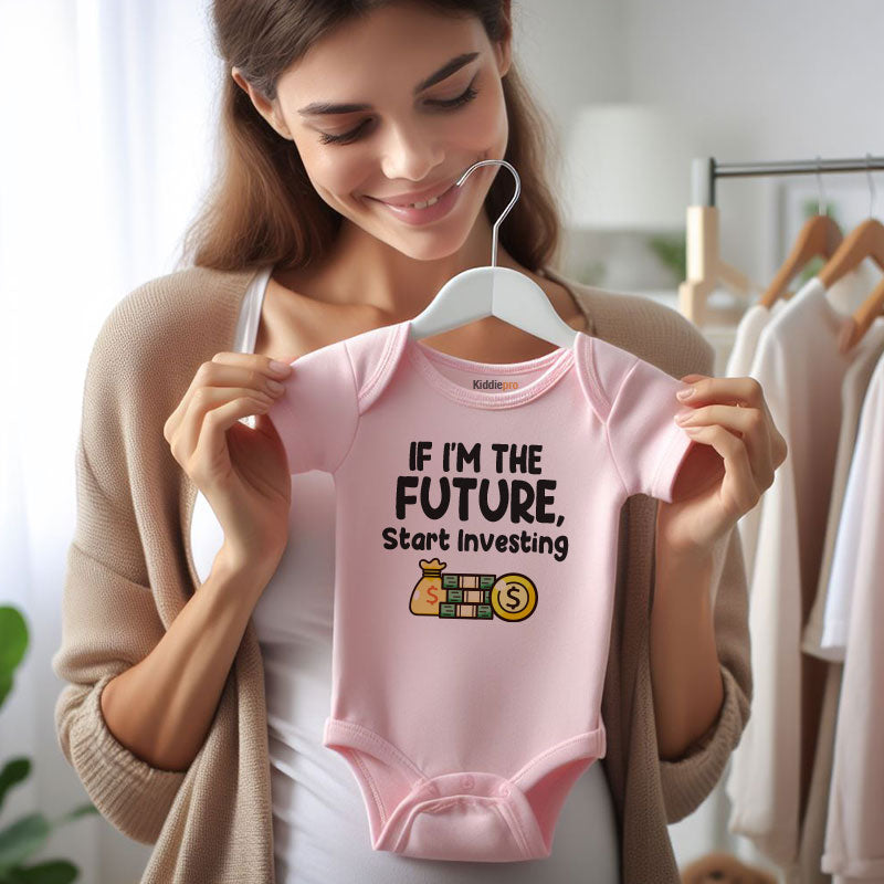 Cute Finance Baby Clothes funny future investment humor bodysuit money joke romper personalized baby gift