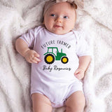 Personalized Name Future Farmer Baby clothes Custom Name Farm Tractor Theme baby clothing