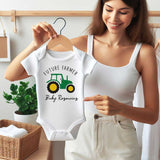 Personalized Name Future Farmer Baby clothes Custom Name Farm Tractor Theme baby clothing