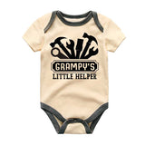 Grumpy's little helper baby bodysuit Grandpa's little assistant baby clothes pregnancy announcement baby gift