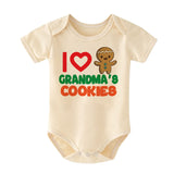 I love Grandma's Cookie Adorable Custom Baby Boy Girl Clothes Grandmother's Treats Cute Festive Christmas Baking Outfit Grandma's Kitchen Bodysuit