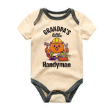 Grandpa’s Little Handyman Unisex Baby Bodysuit Cute Funny Baby Shower Gift Construction Baby Clothes