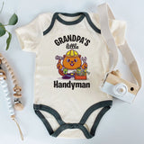 Grandpa’s Little Handyman Unisex Baby Bodysuit Cute Funny Baby Shower Gift Construction Baby Clothes