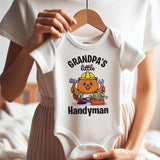 Grandpa’s Little Handyman Unisex Baby Bodysuit Cute Funny Baby Shower Gift Construction Baby Clothes