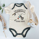 Grandpa's Fishing Buddy Baby Bodysuit Fisherman baby sleepers Newborn Funny Jumpsuit baby clothing