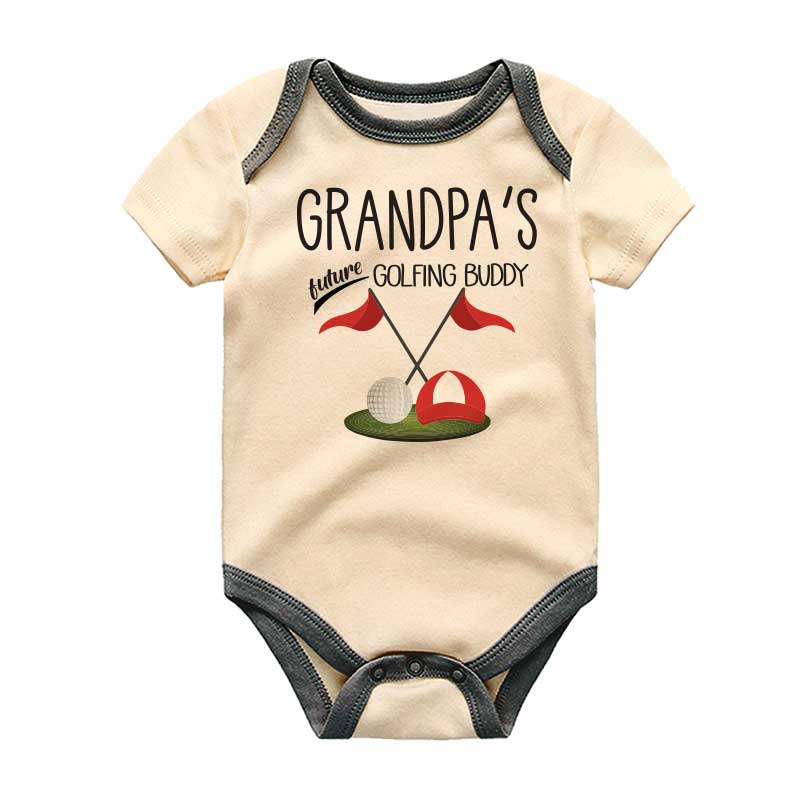 Golfing Buddy baby bodysuit, grandpa mini golfer, little caddy, gift for baby