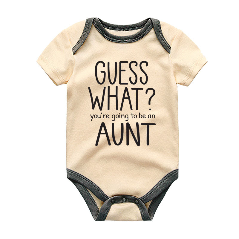 Personalized Baby Clothes Cute Pregnancy Announcement Outfit Aunt to be Reveal Gift Funny Baby Shower Keepsake Bodysuit Vêtements bébé