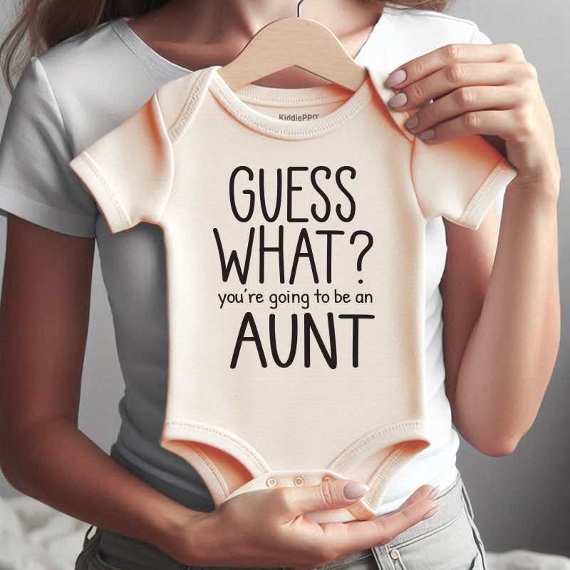 Personalized Baby Clothes Cute Pregnancy Announcement Outfit Aunt to be Reveal Gift Funny Baby Shower Keepsake Bodysuit Vêtements bébé