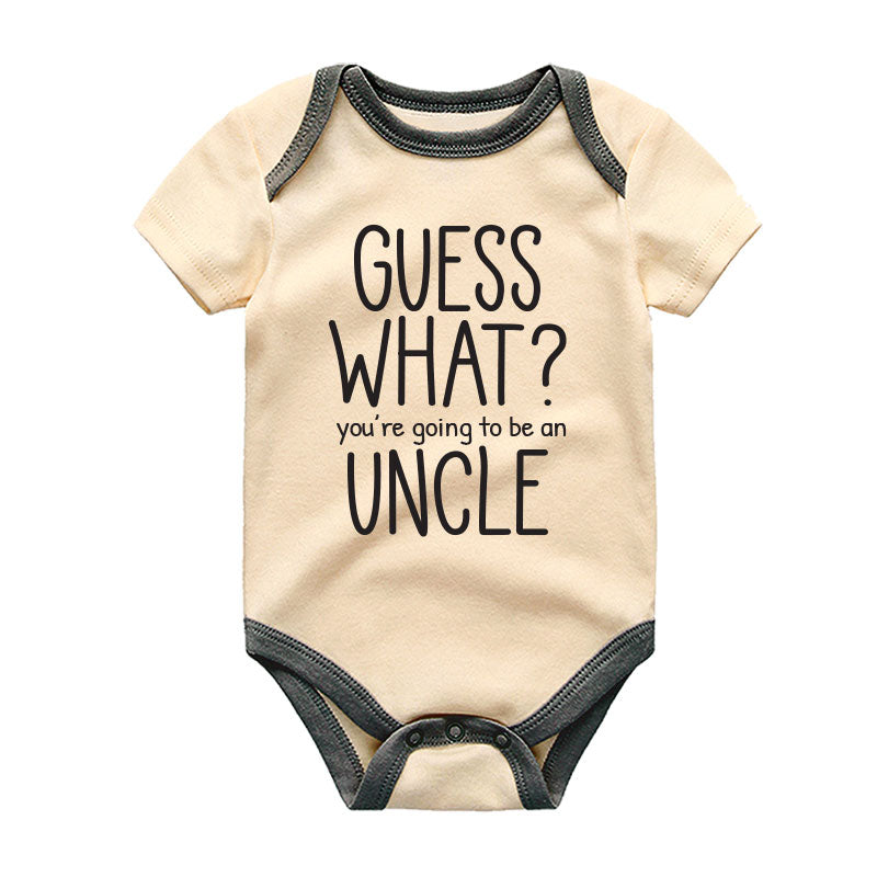 Personalized Baby Clothes Cute Pregnancy Announcement Outfit Uncle to be Reveal Gift Funny Baby Shower Keepsake Bodysuit Vêtements bébé