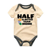 Half Indian Funny Baby bodysuit Culture Heritage India Flag Gift For Indian Parents Baby rompers