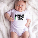 Half Italian Funny Baby bodysuit Culture Heritage Italy Flag Gift For Italian Parents Baby rompers