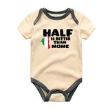 Half Italian Funny Baby bodysuit Culture Heritage Italy Flag Gift For Italian Parents Baby rompers