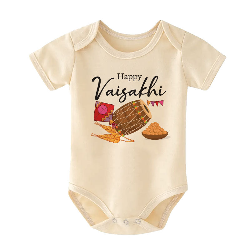 Happy Vaisakhi Baby Clothes Vaisakhi Celebration Baby Outfit Punjabi Cultural Festival Baby Clothes