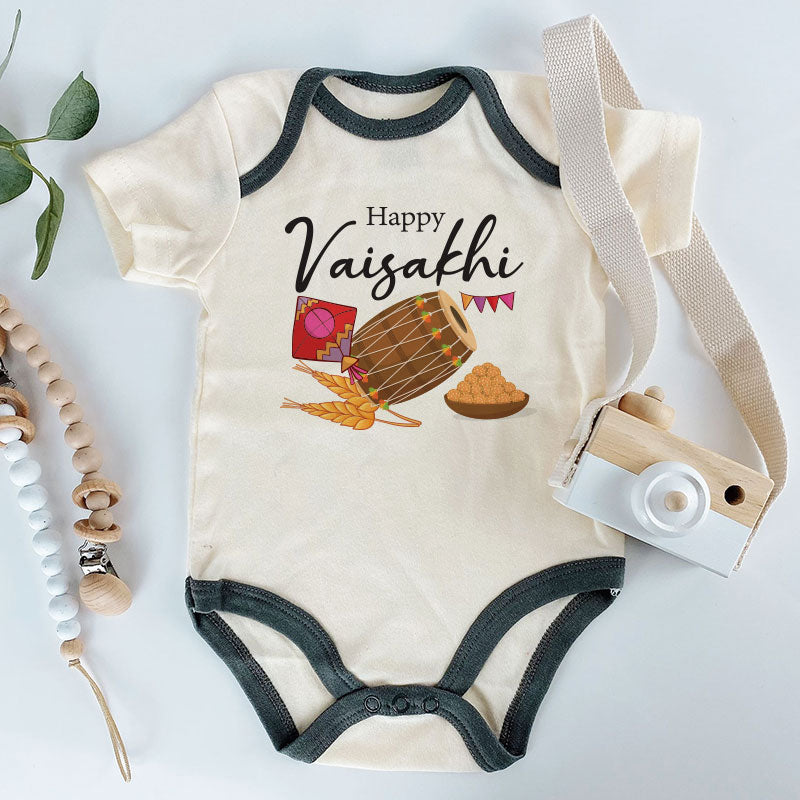 Happy Vaisakhi Baby Clothes Vaisakhi Celebration Baby Outfit Punjabi Cultural Festival Baby Clothes