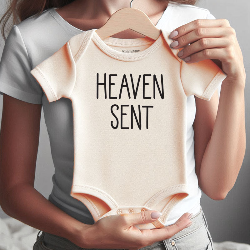 Heaven Sent Baby Bodysuit Cute Baby Shower Gift Newborn Outfit Infant One Piece Clothing Vêtements bébé