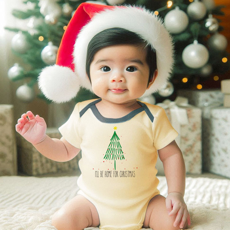 I'll be coming home for christmas baby boy girl clothes First Christmas baby outfit