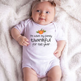 Thankful Baby Clothes First Thanksgiving Personalized Bodysuit Boy Girl Shower Gift Pumpkin Fall Autumn Outfit Unisex Infant Clothing Pregnancy Reveal Shirt