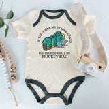 Funny diaper humor baby boy girl clothes Future hockey player outfit