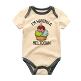 I’m Having a Meltdown Cute Funny Ice Cream Unisex Baby Bodysuit Sweet Baby Shower Gift for Ice Cream Lovers