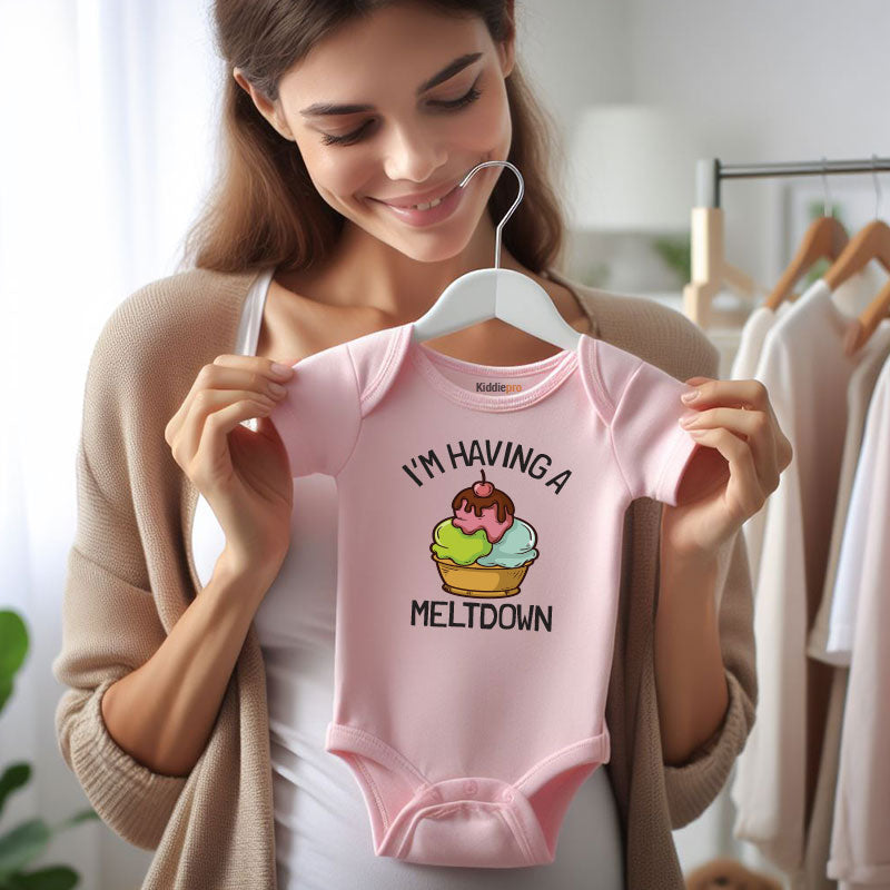 I’m Having a Meltdown Cute Funny Ice Cream Unisex Baby Bodysuit Sweet Baby Shower Gift for Ice Cream Lovers