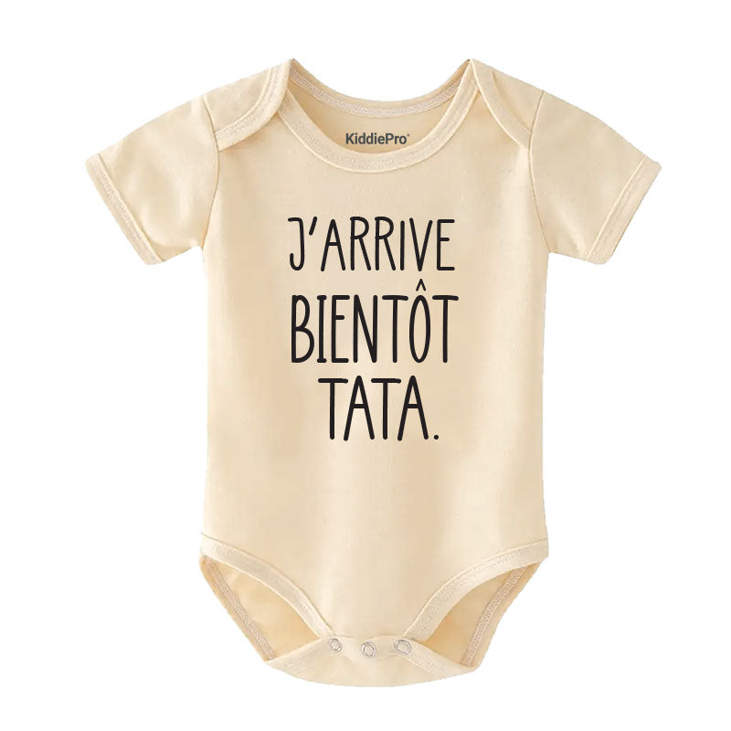 J’arrive Bientôt Tata Body Bébé Annonce de Grossesse Cadeau Futur Tata Tenue Bébé Personnalisée  Vêtements bébé