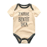 J’arrive Bientôt Tata Body Bébé Annonce de Grossesse Cadeau Futur Tata Tenue Bébé Personnalisée  Vêtements bébé