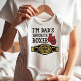 I'm Dad's favorite boxer newborn baby boy girl bodysuit Unisex infant clothing Future Boxing Champion romper sports outfit