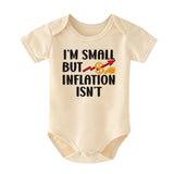 I'm Small But Inflation Isn't Baby Bodysuit Funny Inflation Humor Outfit Economic Humor Romper Future Economist Baby Boy Girl Clothes