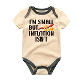 I'm Small But Inflation Isn't Baby Bodysuit Funny Inflation Humor Outfit Economic Humor Romper Future Economist Baby Boy Girl Clothes