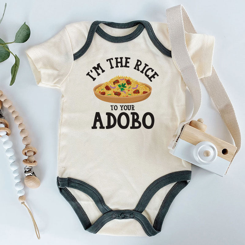 I'm the rice to your adobo cute funny Filipino cuisine unisex newborn infant baby boy girl bodysuits