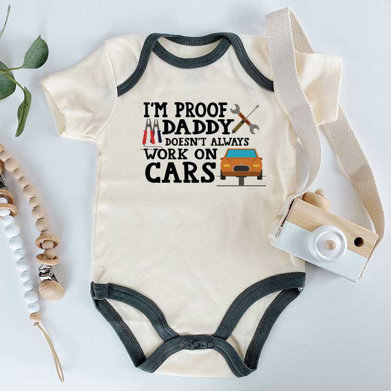 Auto Car Mechanic Baby Bodysuit, Car Enthusiast Baby clothes, Funny Mechanic Dad Baby Apparel, baby shower gift