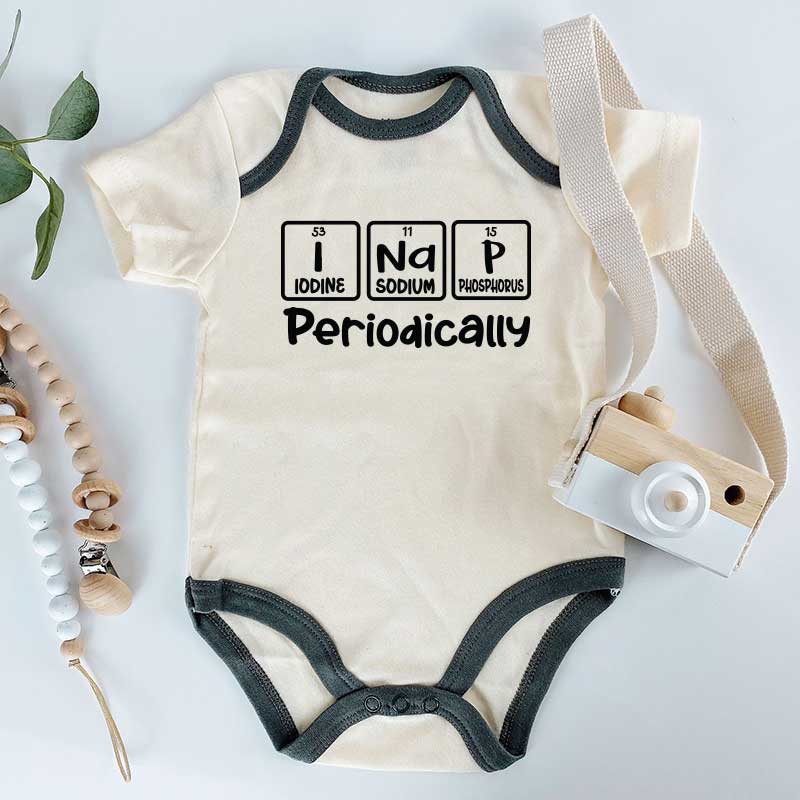 Funny Periodic Table Baby Bodysuit Nerd Parents Baby clothes Chemist Mom Dad Gift Science Baby romper