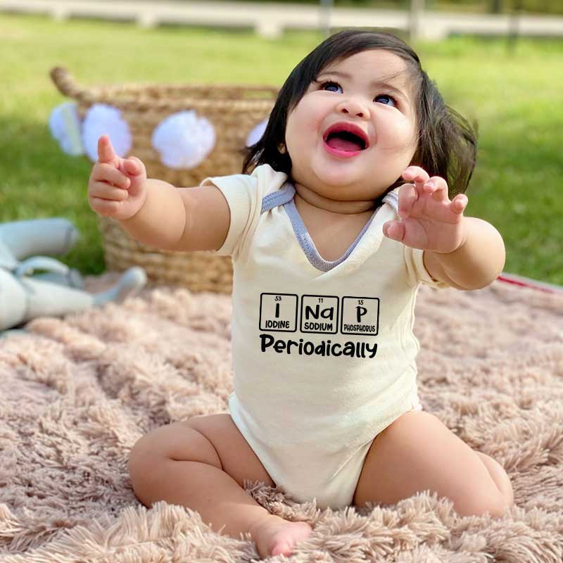 Funny Periodic Table Baby Bodysuit Nerd Parents Baby clothes Chemist Mom Dad Gift Science Baby romper