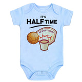 Halfway to one milestone unisex baby clothes Basketball theme birthday party outfit Newborn bodysuit