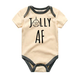 Jolly AF Baby Clothes Funny Inappropriate Custom Baby Boy Girl Bodysuit First Christmas Outfit