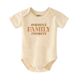 Current Family Favorite Baby Bodysuit-New Addition to the family, Newest member, Youngest sibling, Grandma and grandpas favorite, loved by everyone, Adorable Baby clothes