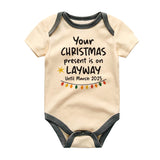 Funny Personalized Christmas Baby Clothes Holiday Humor Newborn Gift Keepsake Custom Month Year Pregnancy Announcement Baby Gender Reveal Bodysuit Shirt