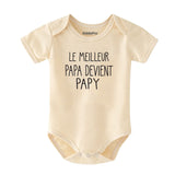 Le Meilleur Papa Devient Papy Body Bébé Annonce Grossesse Cadeau Futur Grand-Père Tenue Bébé Rigolote Vêtements bébé