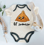 Little Samosa Baby bodysuit Lil Samosa Shirt Funny Indian Baby Outfit Samosa Baby clothes, Food Pun Baby gift