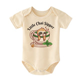 Little Chai Sipper Baby Boy Girl Clothes Cute Indian Custom Baby Bodysuit Tea Lover Foodie baby Outfit