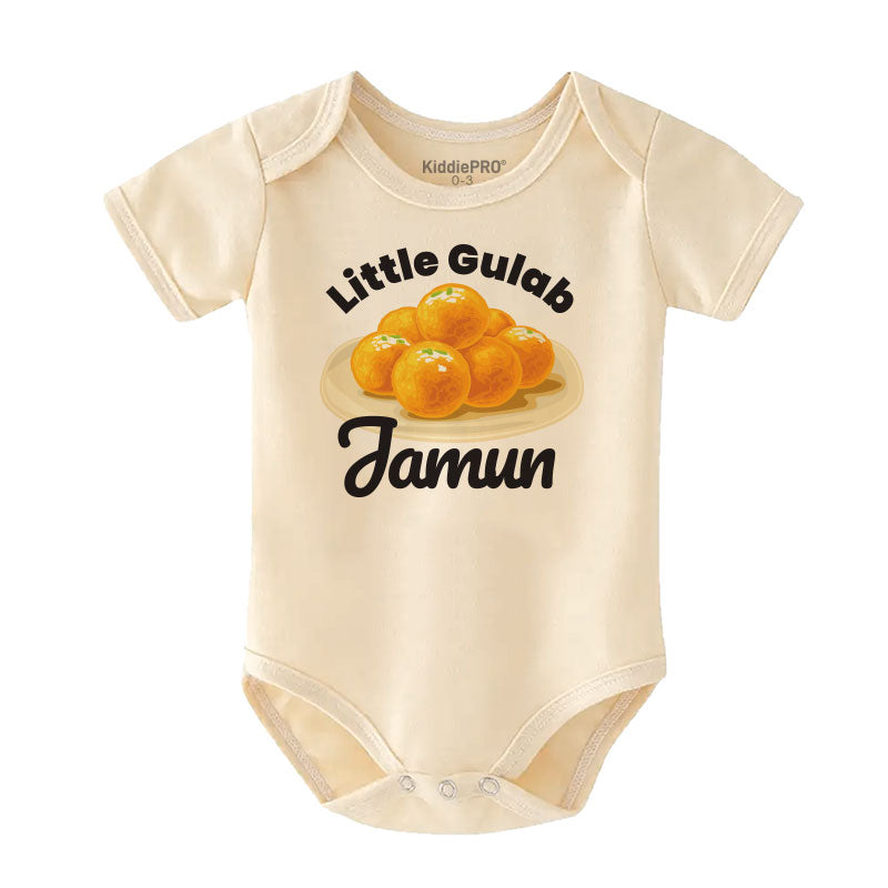 Cute Indian Dessert Baby Clothes Little Gulab Jamun Bodysuit Food Pun Outfit