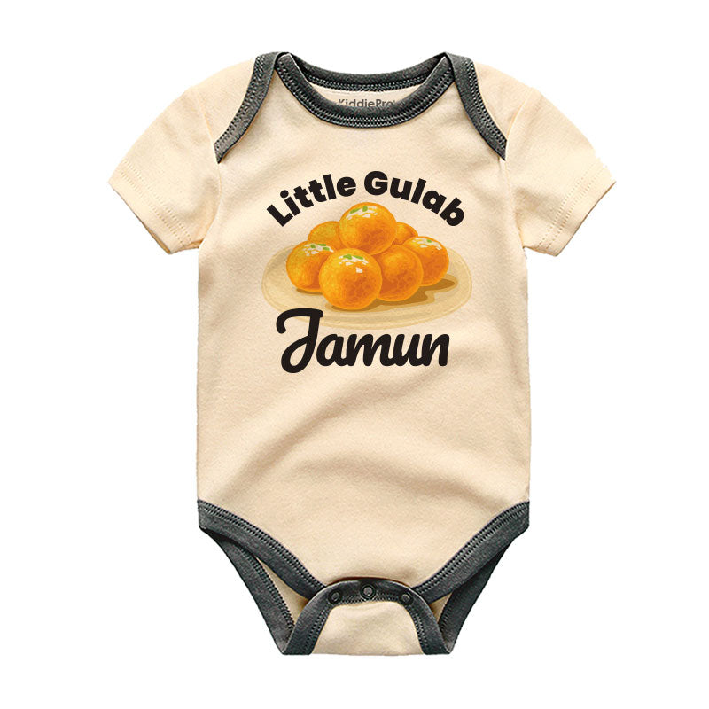 Cute Indian Dessert Baby Clothes Little Gulab Jamun Bodysuit Food Pun Outfit