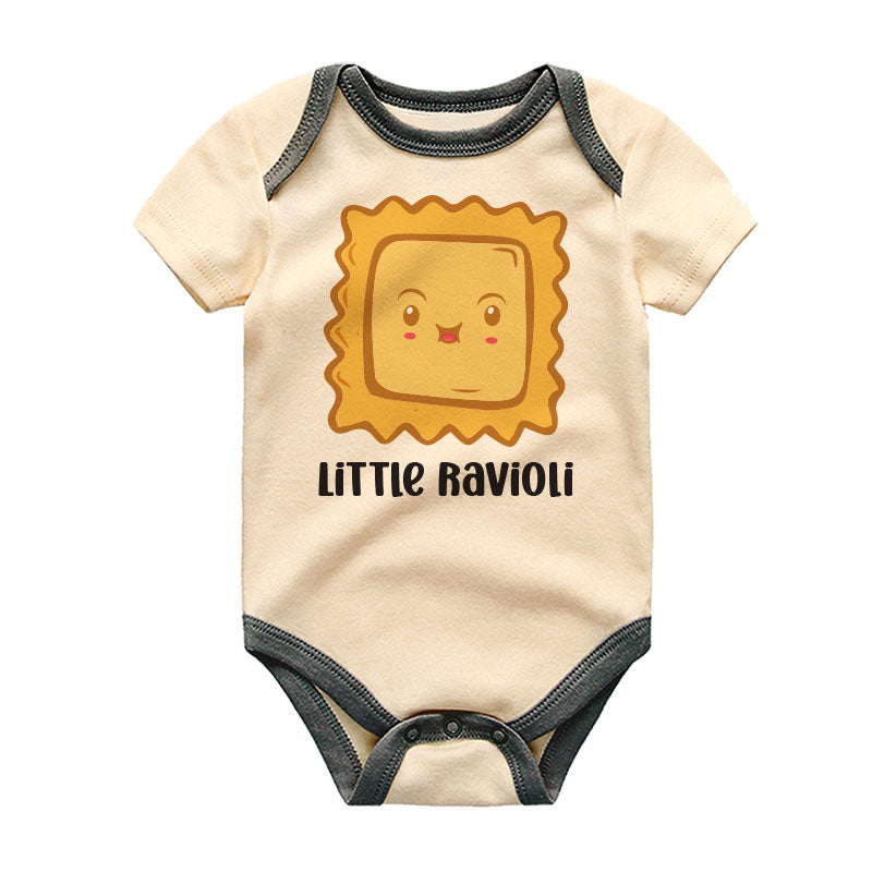 Little Ravioli Infant Bodysuit Adorable Italian Heritage Baby Clothes Pasta Lover Outfit Vêtements bébé