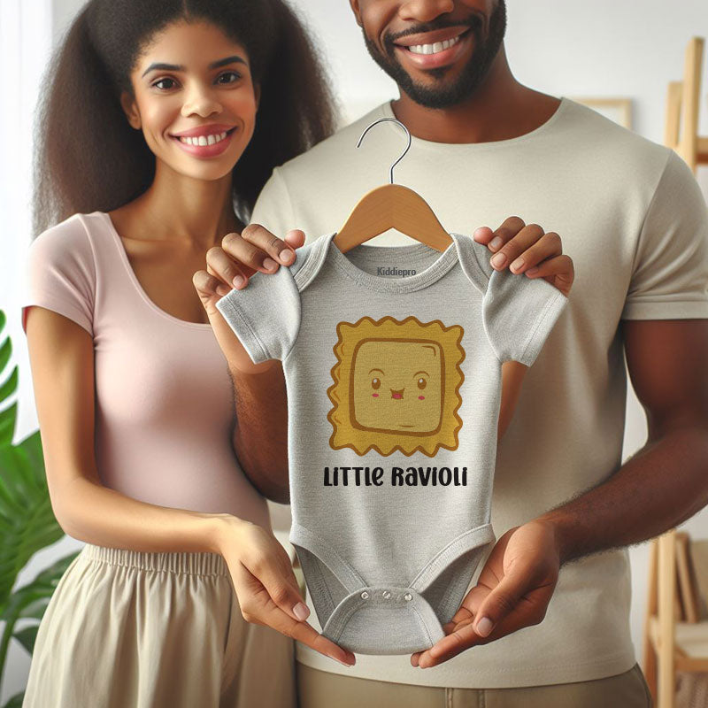 Little Ravioli Infant Bodysuit Adorable Italian Heritage Baby Clothes Pasta Lover Outfit Vêtements bébé